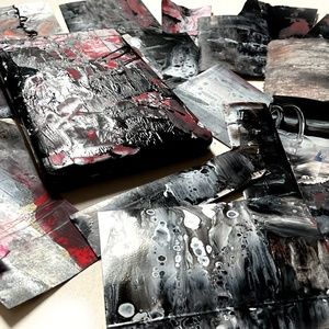 Junk Journal Pack 22+ Hand painted Pieces, Grunge Joy Collection 2- Limited Ed.